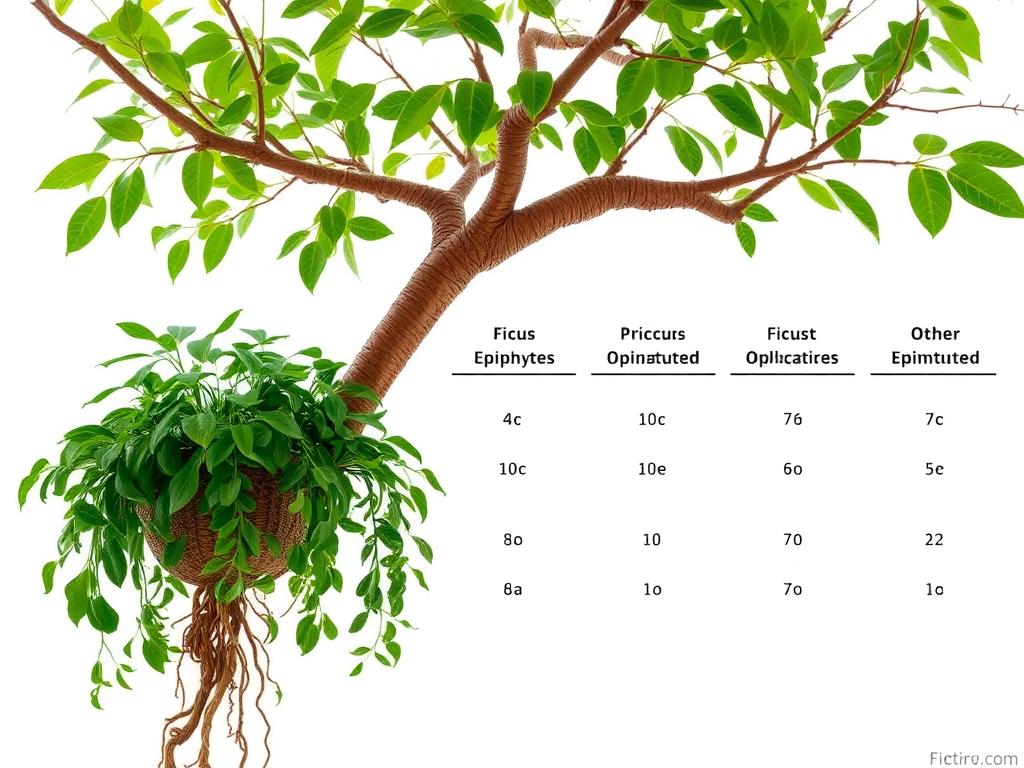 Фикусы-эпифиты: жизнь на высоте. Таблица сравнения фикусов-эпифитов с другими типами фикусов